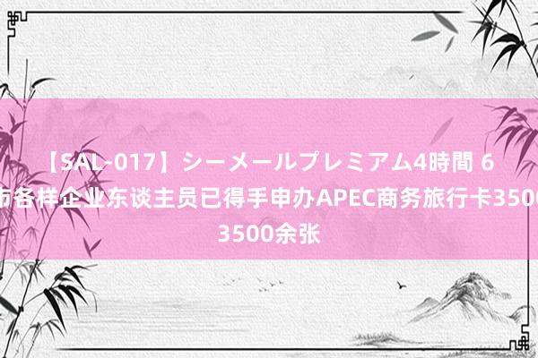 【SAL-017】シーメールプレミアム4時間 6 烟台市各样企业东谈主员已得手申办APEC商务旅行卡3500余张