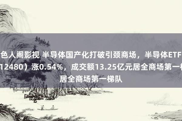 色人阁影视 半导体国产化打破引颈商场，半导体ETF（512480）涨0.54%，成交额13.25亿元居全商场第一梯队