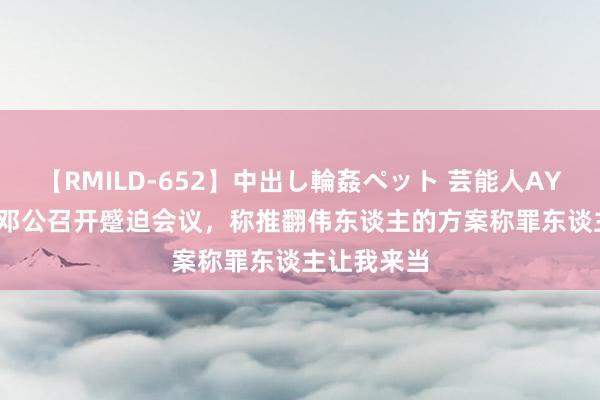 【RMILD-652】中出し輪姦ペット 芸能人AYA 1988年邓公召开蹙迫会议，称推翻伟东谈主的方案称罪东谈主让我来当