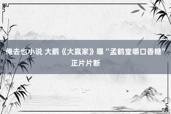 俺去也小说 大鹏《大赢家》曝“孟鹤堂嚼口香糖”正片片断